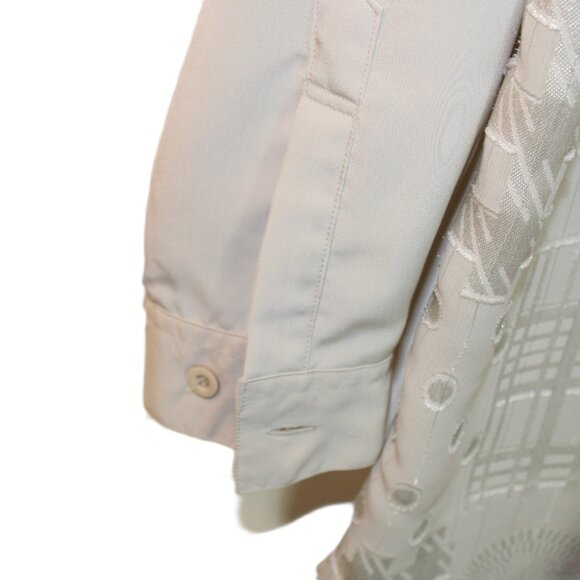 Pronti Collection by Phita Tan, Cream Long Sleeve Dress Shirt Size M - Picture 6 of 10